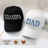 Custom Dad Est Year With Name Embroidered Hat