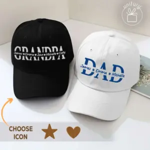 Custom Kids Name, Personalized Dad Gift Embroidered Hat